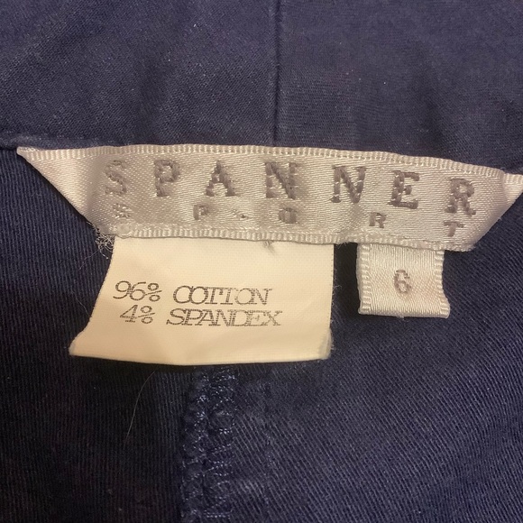 SPANNER SPORT BLUE EMBROIDERED COTTON BLEND DRESS PANTS/ Size 6 - Picture 11 of 11